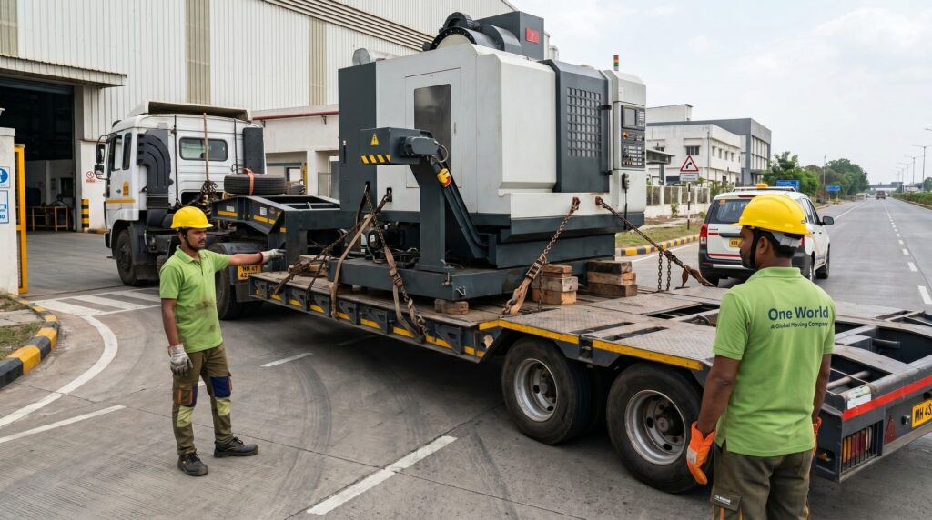 heavy machine transport india factory relocation