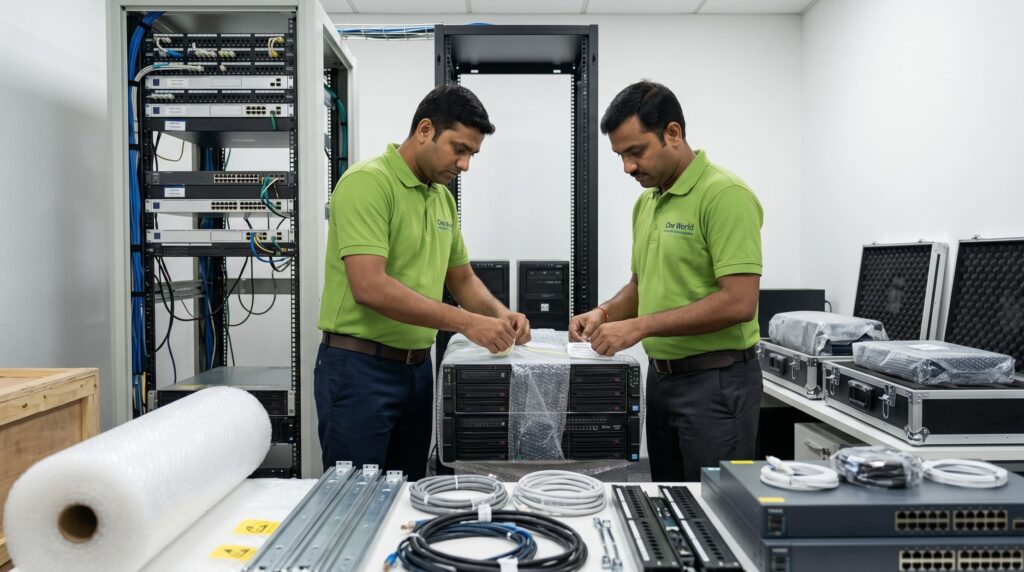 IT server room relocation anti static packing office move India