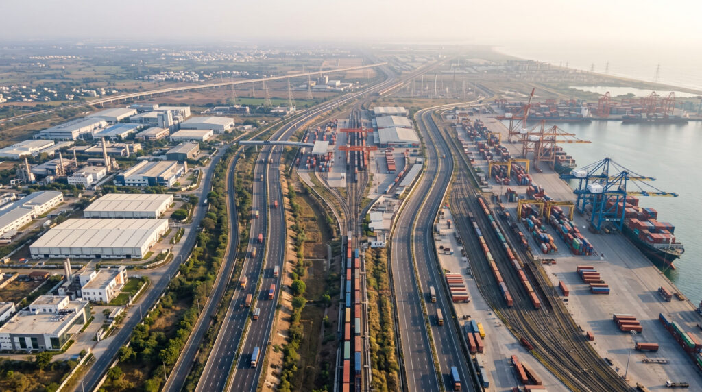 India infrastructure freight corridor factory logistics network 2026