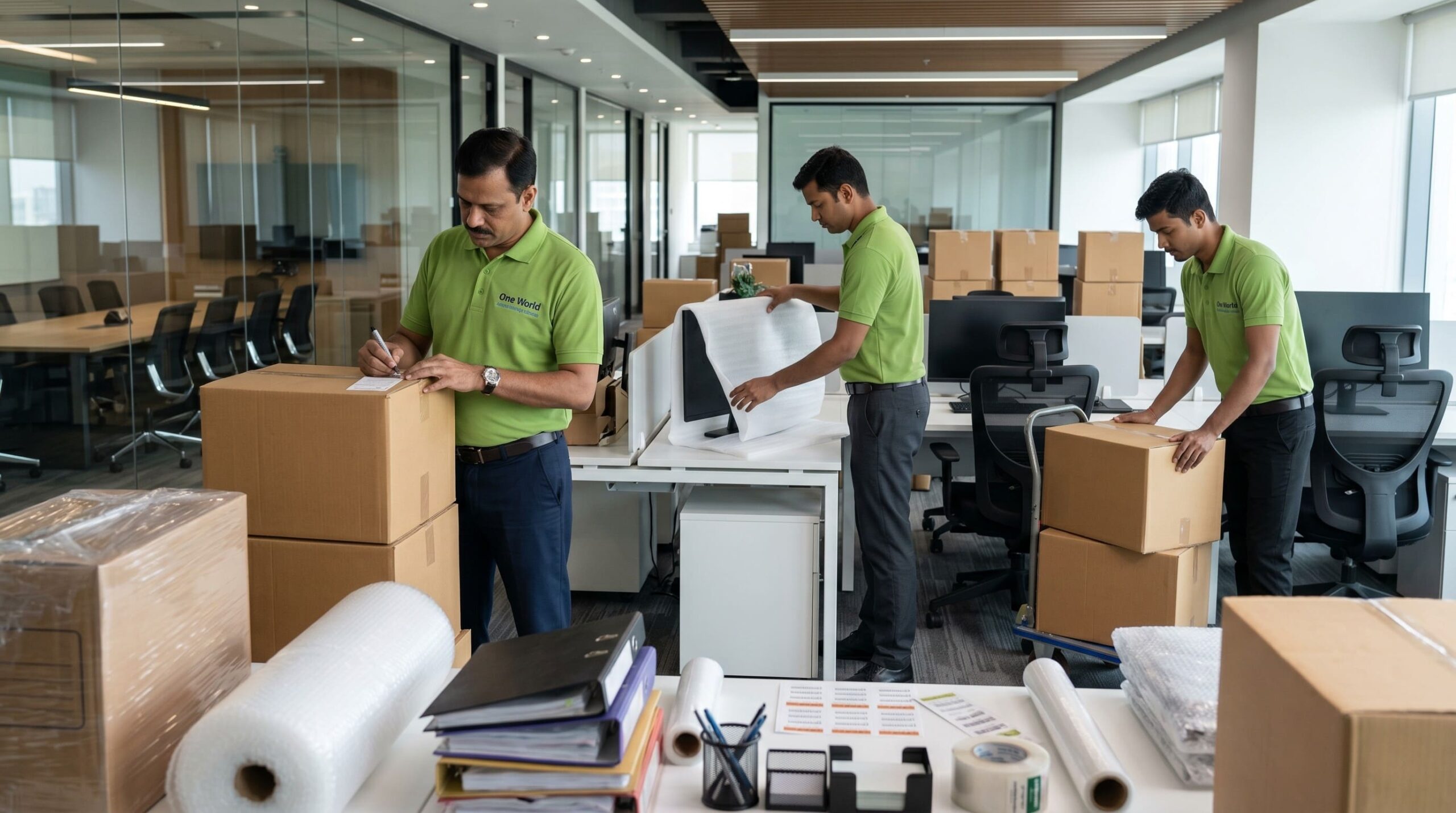office relocation cost India 2026 professional packing team