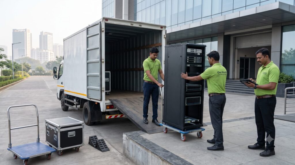 Navi Mumbai Data Center Hub 2026: Complete Guide One World Logix team relocating servers in Navi Mumbai data center hub