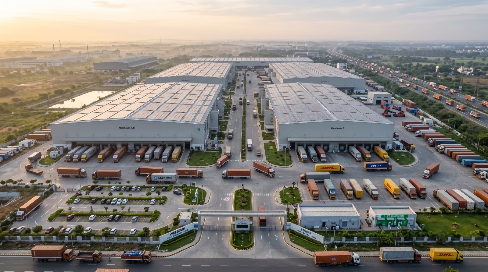Warehousing Services India 2026: Critical Complete Growth Guide warehousing services India 2026 Grade A logistics park aerial view