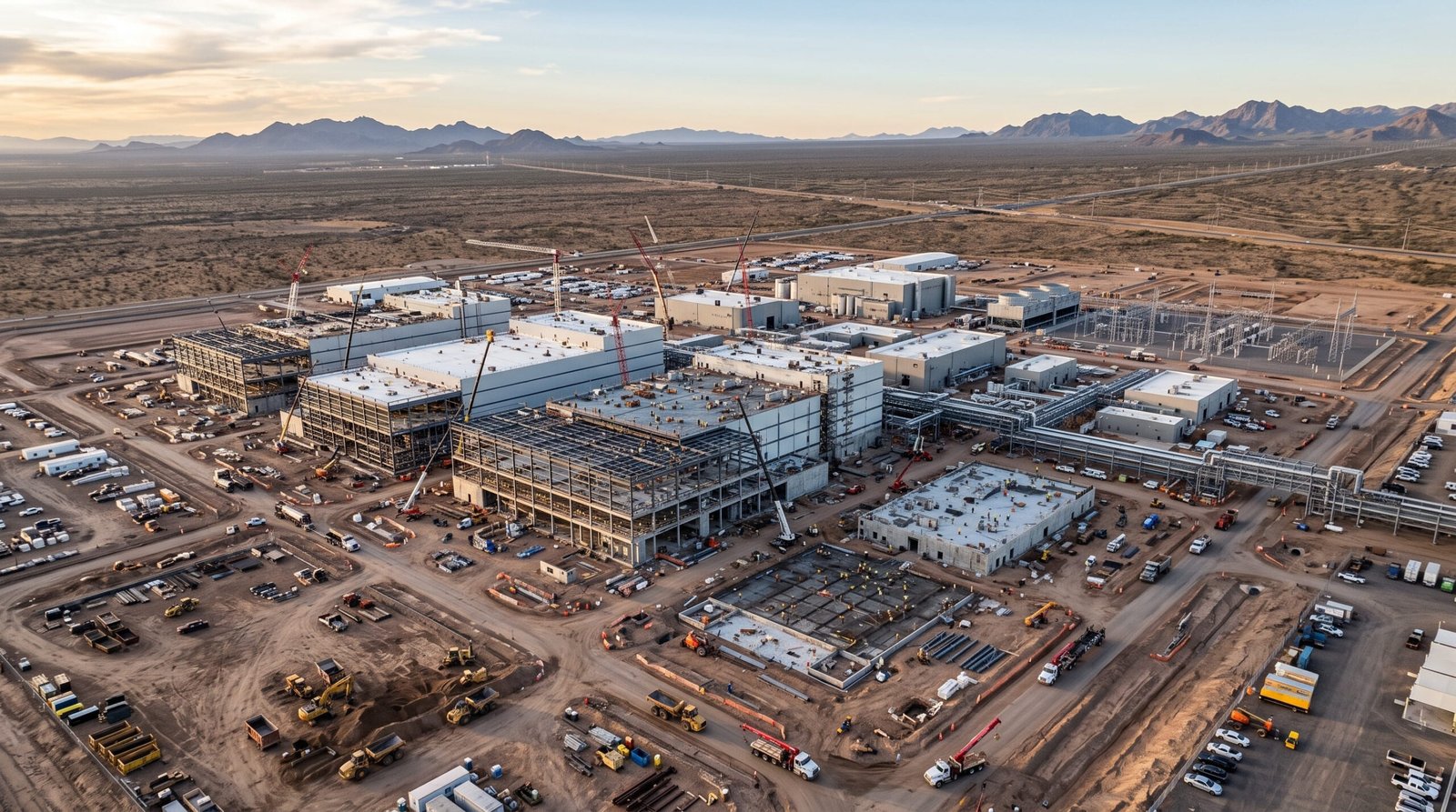 semiconductor fab relocation 2026 TSMC Arizona gigafab campus construction global