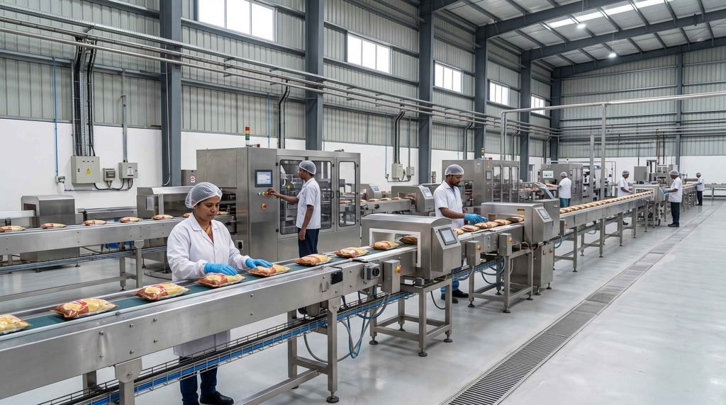 brownfield expansion FMCG production line India Nestle Sanand