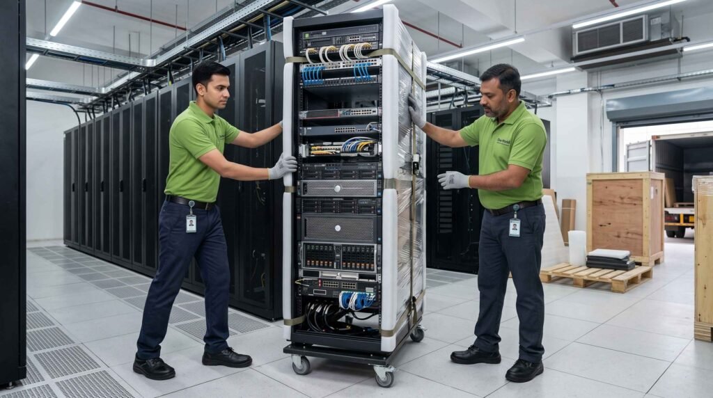 data centre server rack relocation anti static handling