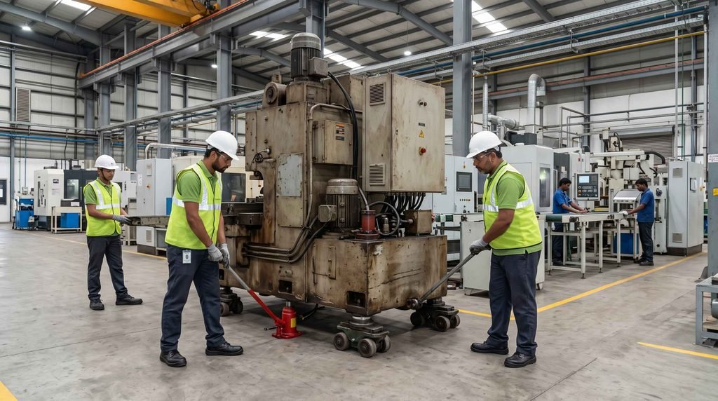 zero downtime machine relocation brownfield expansion running plant