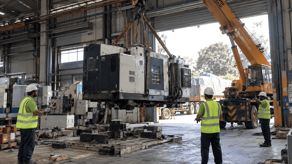 heavy machine crane rigging factory shifting cost factor India